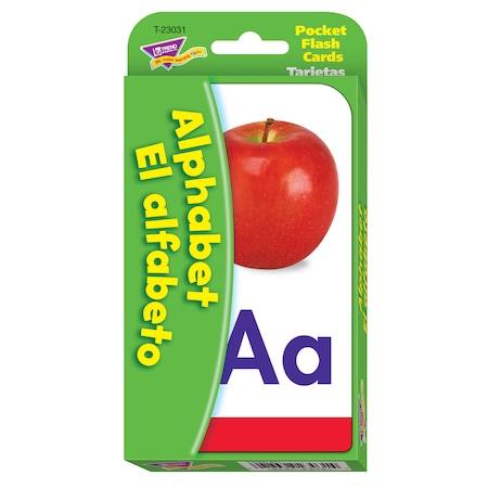 Trend Enterprises Alphabet/El Alfabeto (EN/SP) Pocket Flash Cards T23031
